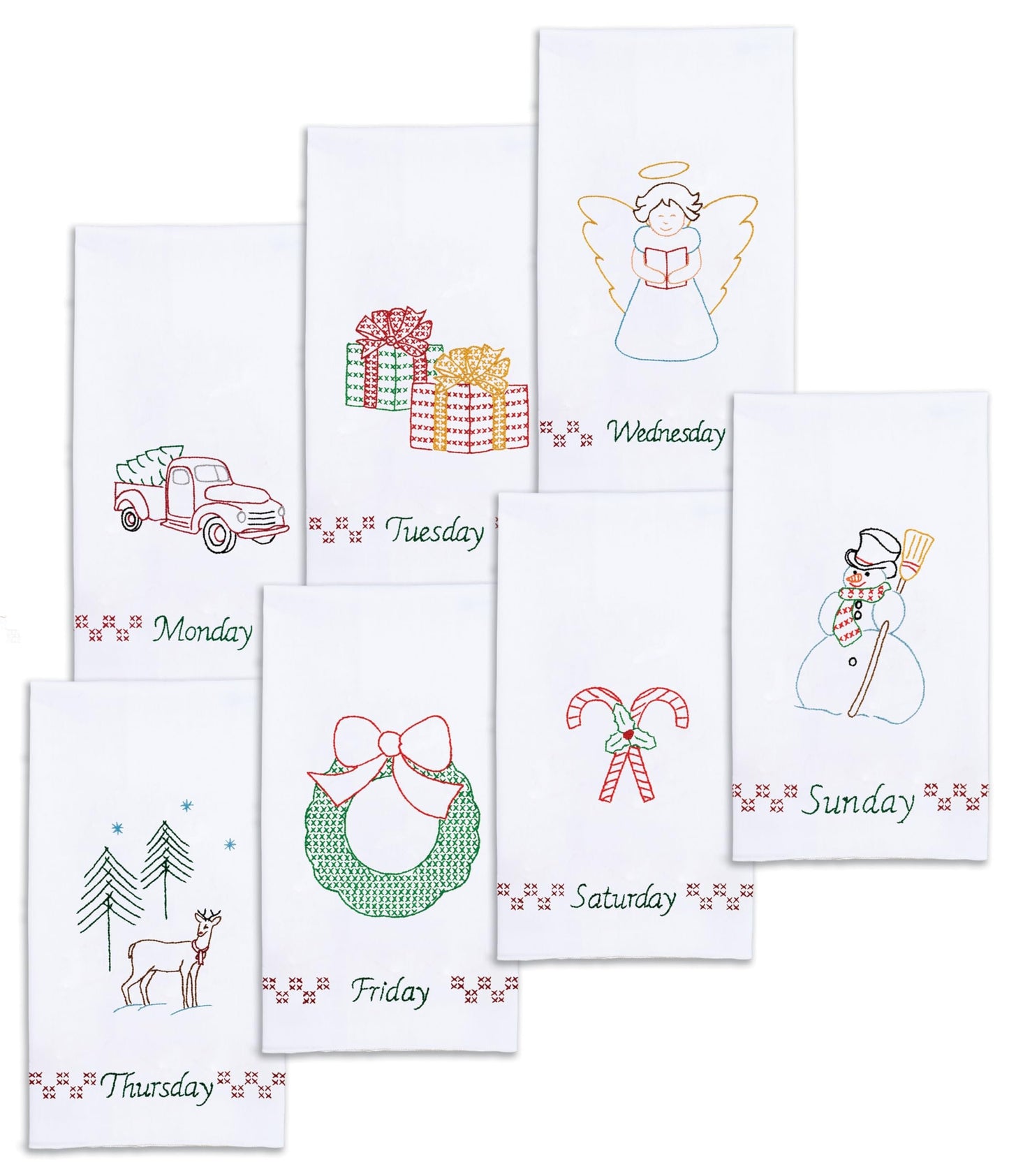 Jack Dempsey Needle Art Christmas Time Decorative Hand Towel Collection