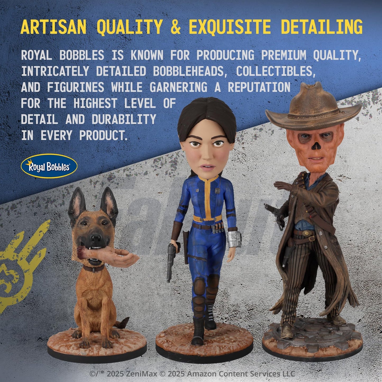 Royal Bobbles Fallout TV Series The Ghoul - 8” Inches Tall – Collectible Bobblehead Statue