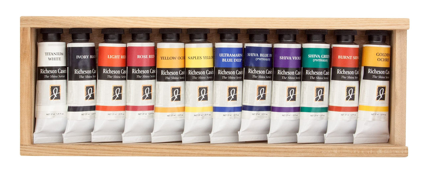 Jack Richeson 37-Ml Artist Casein Colors, Set of 12