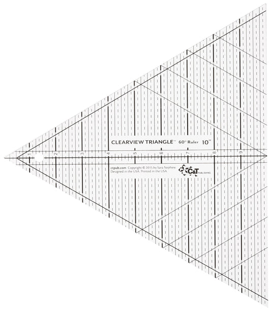 C&T Publishing Clearview 10" Triangle Ruler 60 Degree