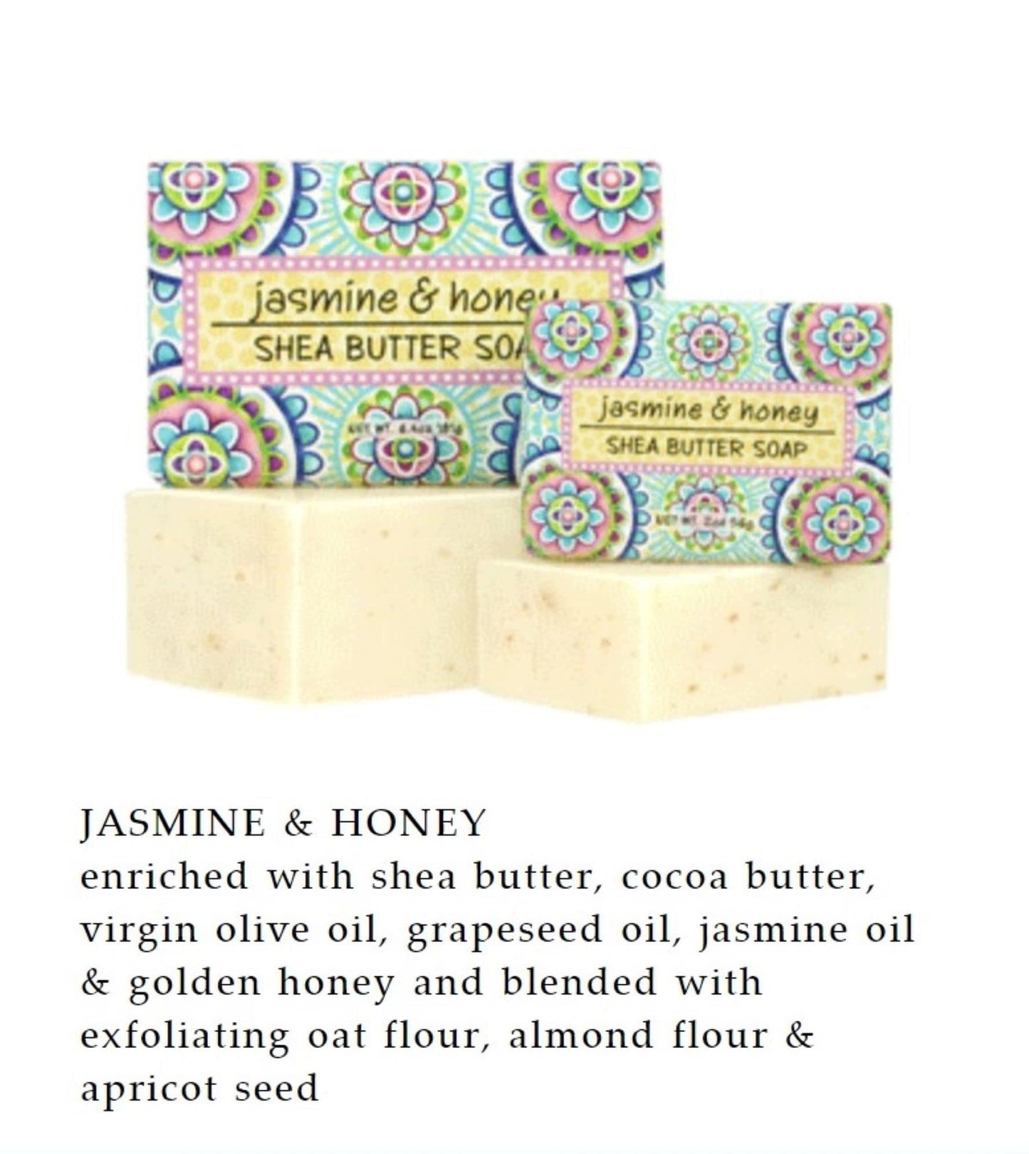 Greenwich Bay Trading Co., Jasmine and Honey Shea Butter Soap, Set of 12 Bars, 2 Ounces Each