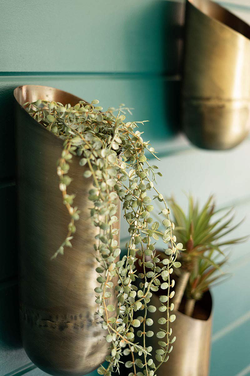 Kalalou NDE1405 Transitional Wall Vases in Bronze/Dark Finish, 6.00 inches
