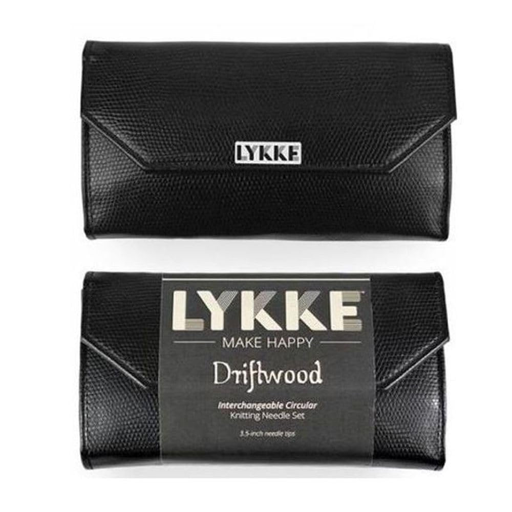 Lykke 3.5" Driftwood Interchangeable Gift Set in Black Faux Leather Pouch
