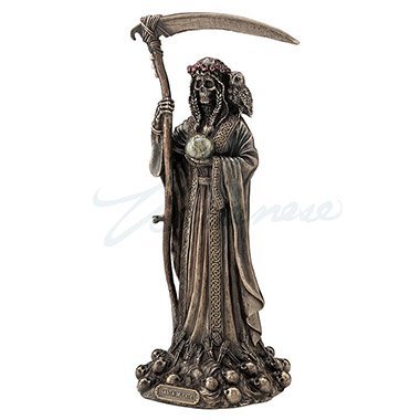 Unicorn Studio Santisima Muerte Godess of Death, 11.38 inch Height, Cold Cast Bronze