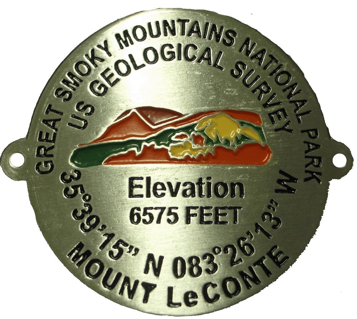 Great Smoky Mountains - Mount LeConte Benchmark - Hiking Stick Medallion