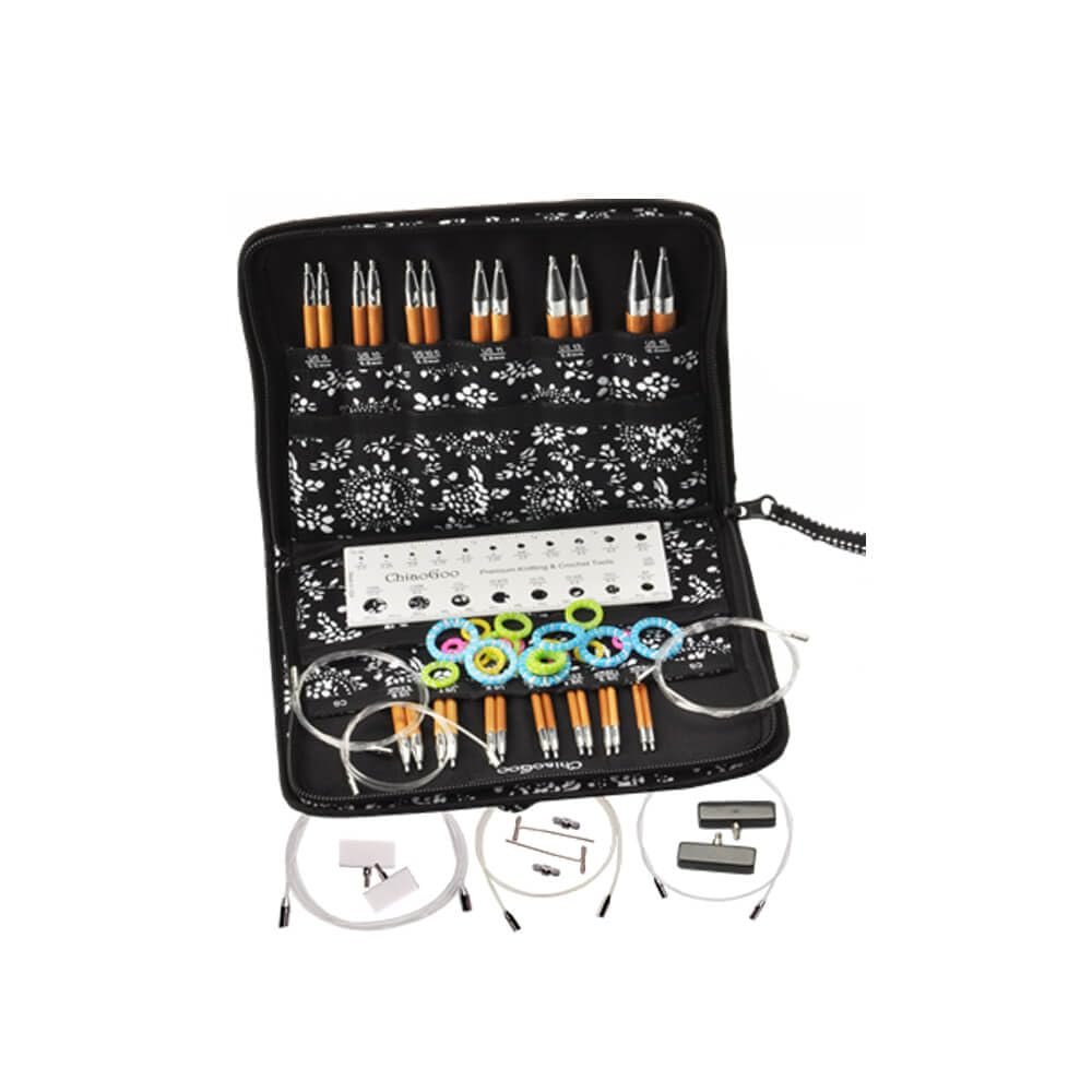 ChiaoGoo Spin Bamboo Interchangeable Set, 5-inch (13cm) Small (2500-S)