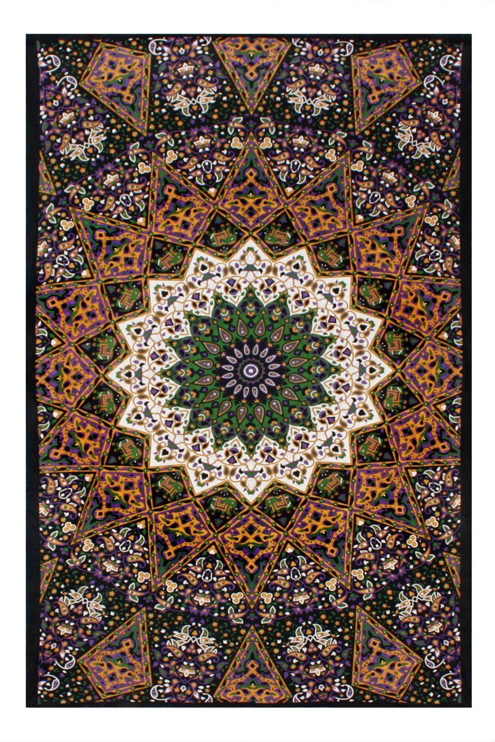 Sunshine Joy India Star Mandala Tapestry Tablecloth Beach Sheet 60x90 Inches