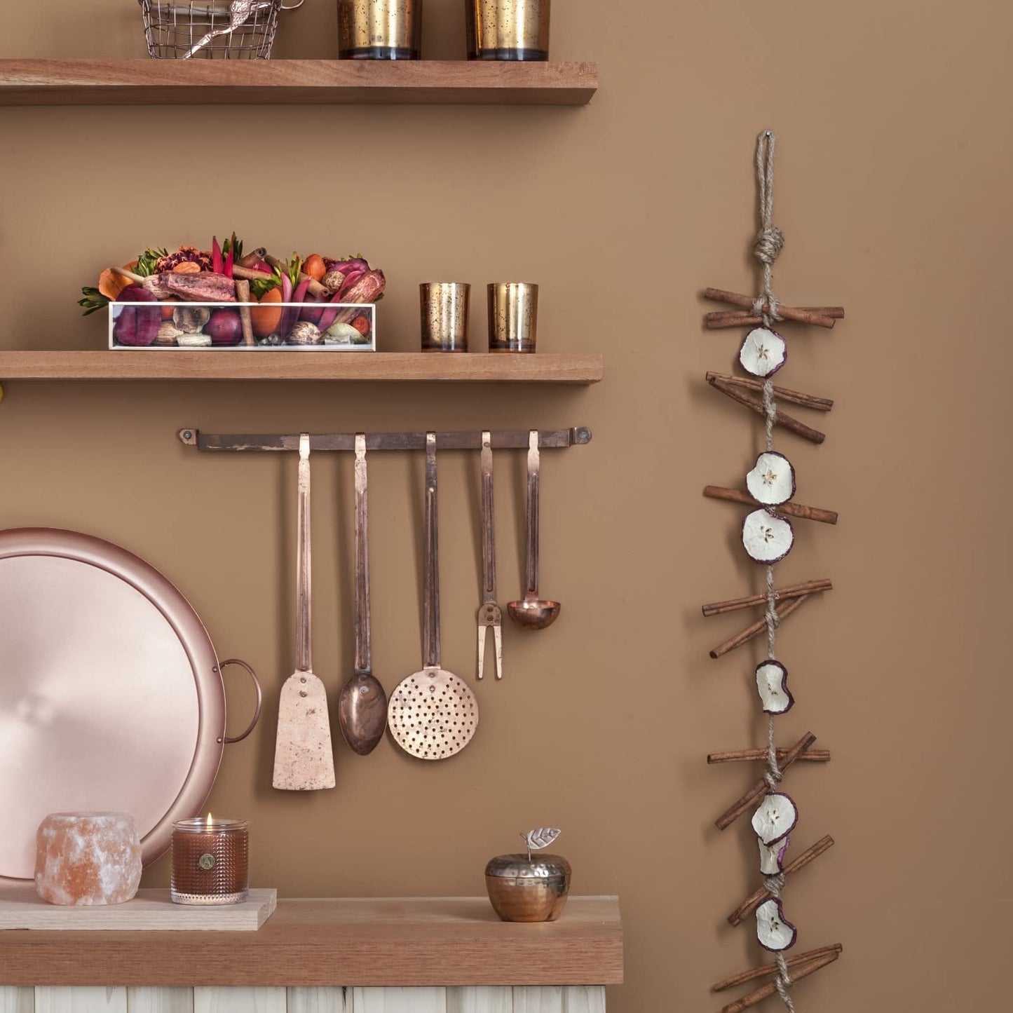 Aromatique CINNAMON CIDER Reed Diffuser Gift Set Square Glass Bottle