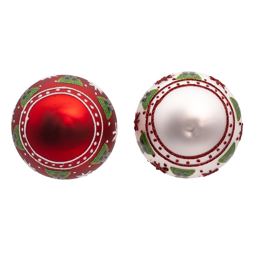 Kurt Adler 3-inch Glass Nutcracker Design Ball Ornaments