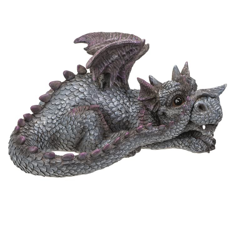 Pacific Trading Blue Dragon Laying Down Figurine 7.4 Inch