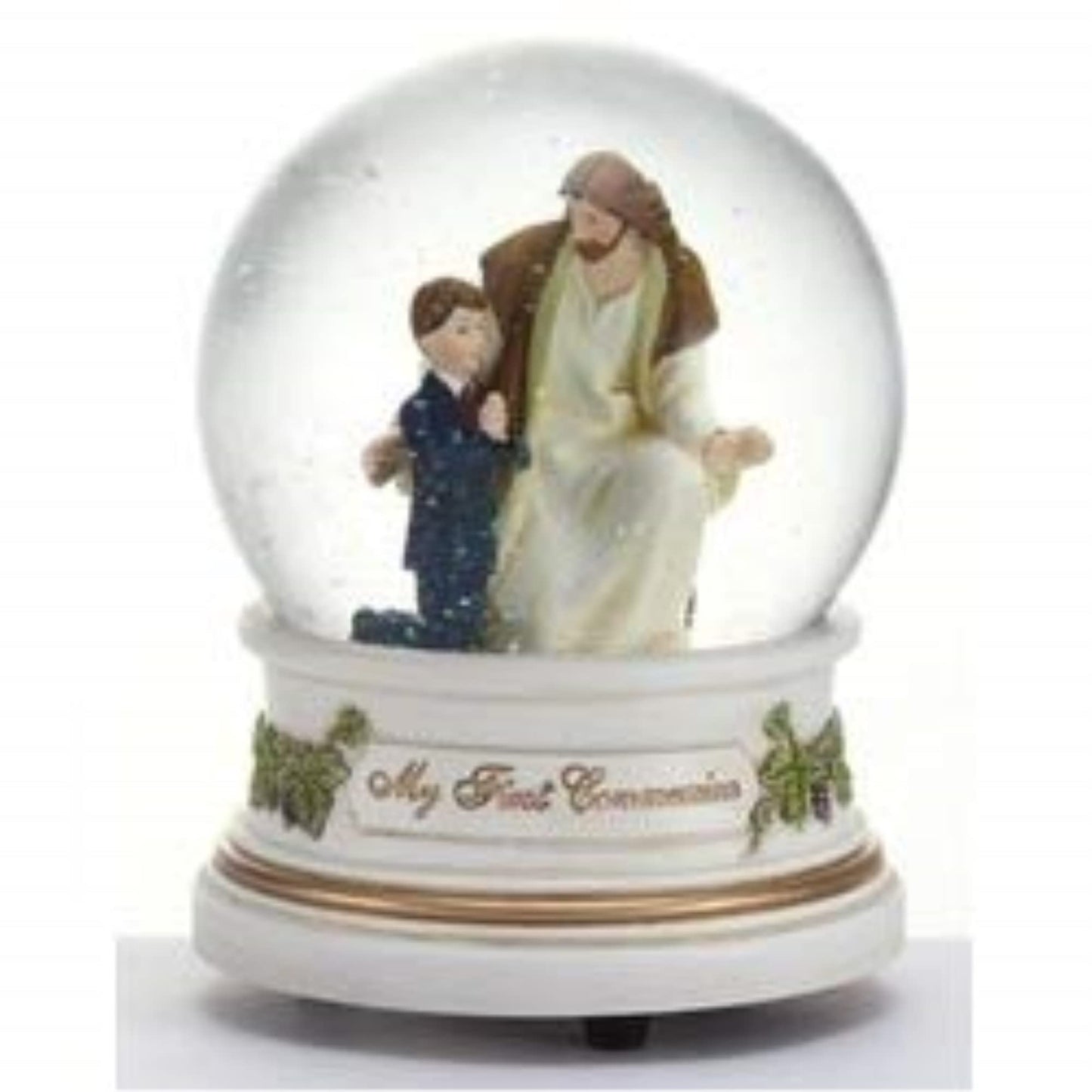 Roman Giftware Inc., Sacraments, First Communion, 5.5" H 100MM Musical Dome BOY,Religious, Inspirational, Durable (5x5x5)