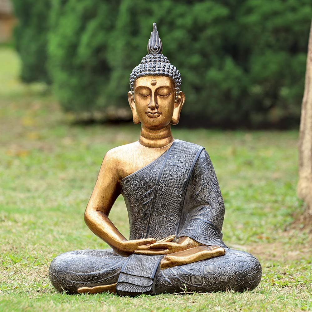 SPI Home Thoughtful Buddha Garden Sculpture