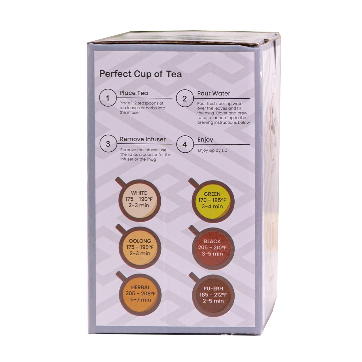 Urban Tokyo Tea Mug With Lid and Stainless Steel Infuser For Loose Leaf Tea Bag Tea Cup 15oz Porcelain Hot Beverage Everyday Use Home Office