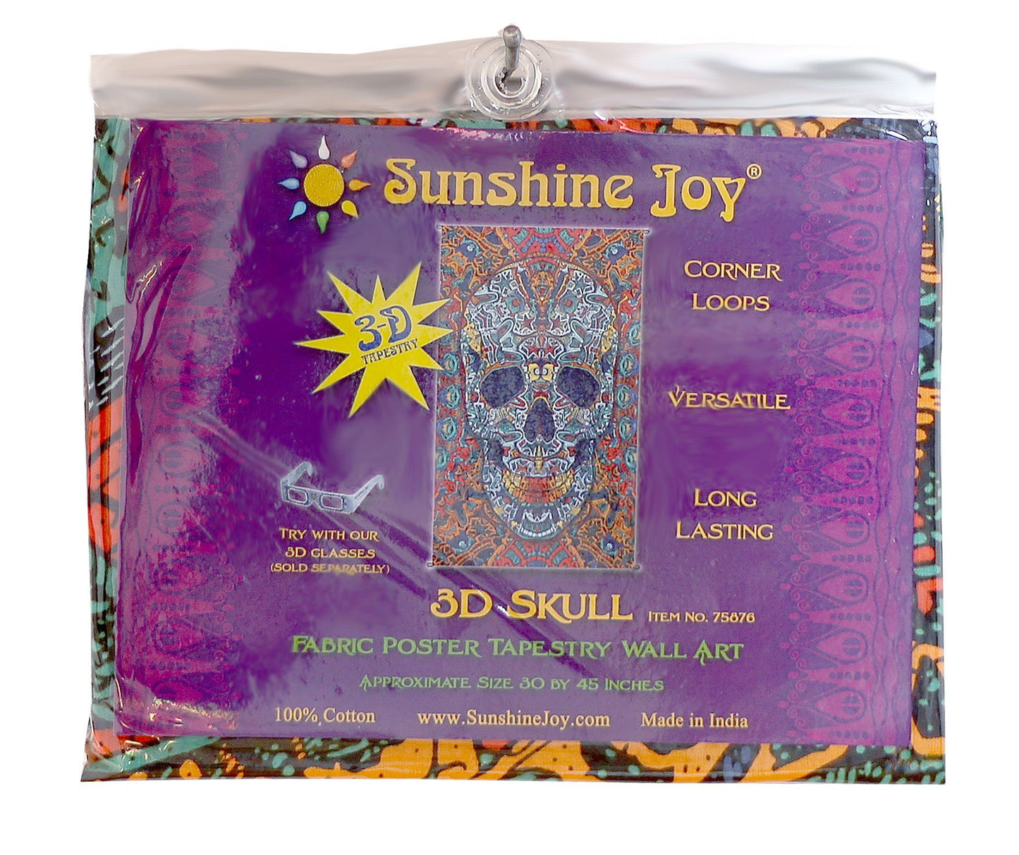 Sunshine Joy® 3D Skull Tapestry - Beach Sheet - Hanging Wall Art