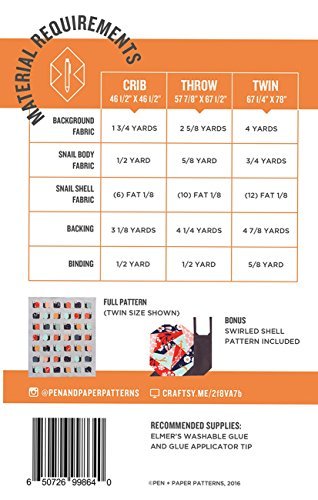 Pen and Paper Patterns- Garden Snails Quilt Pattern