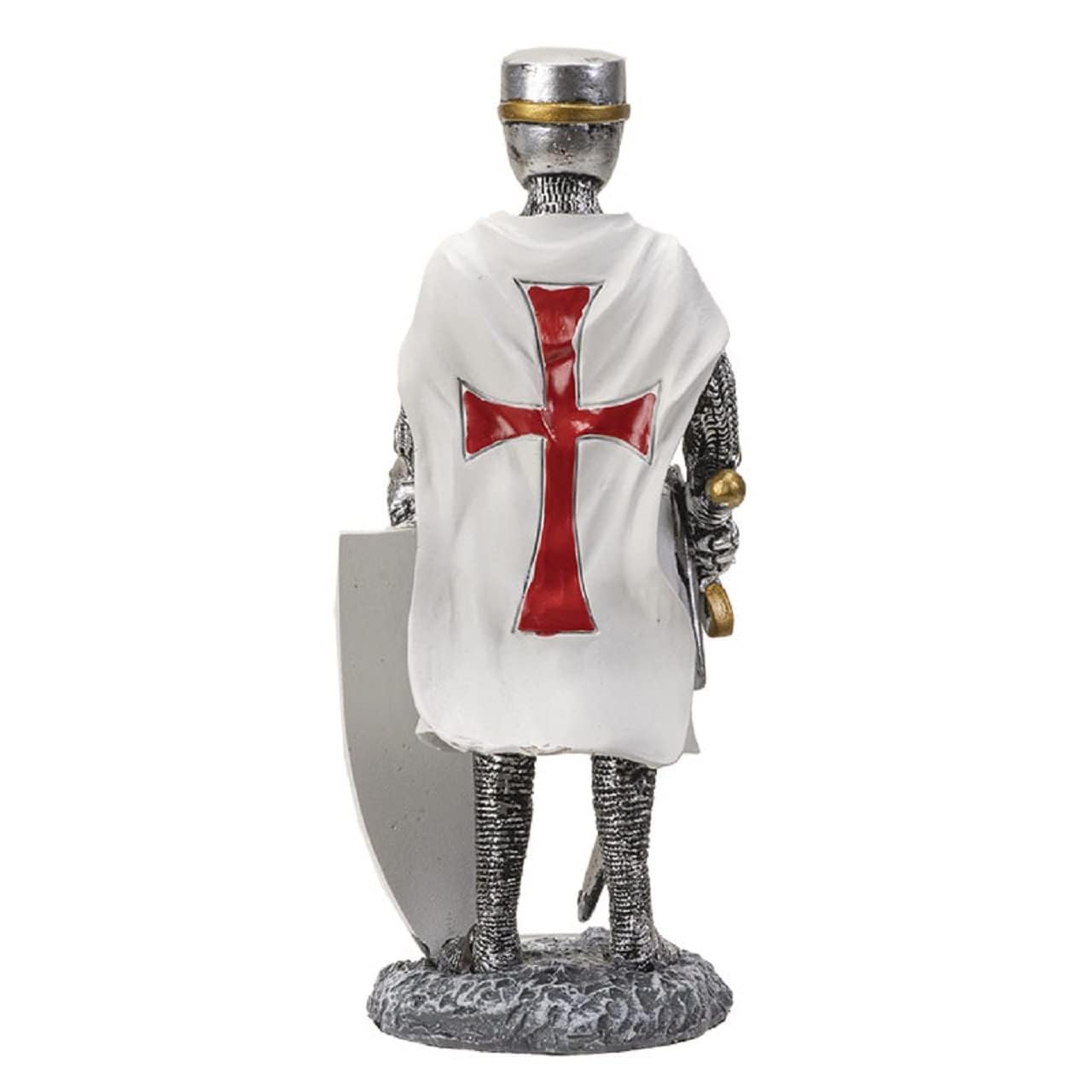 Pacific Trading Crusader Knight with Shield Figurine 8 Inch Multicolor