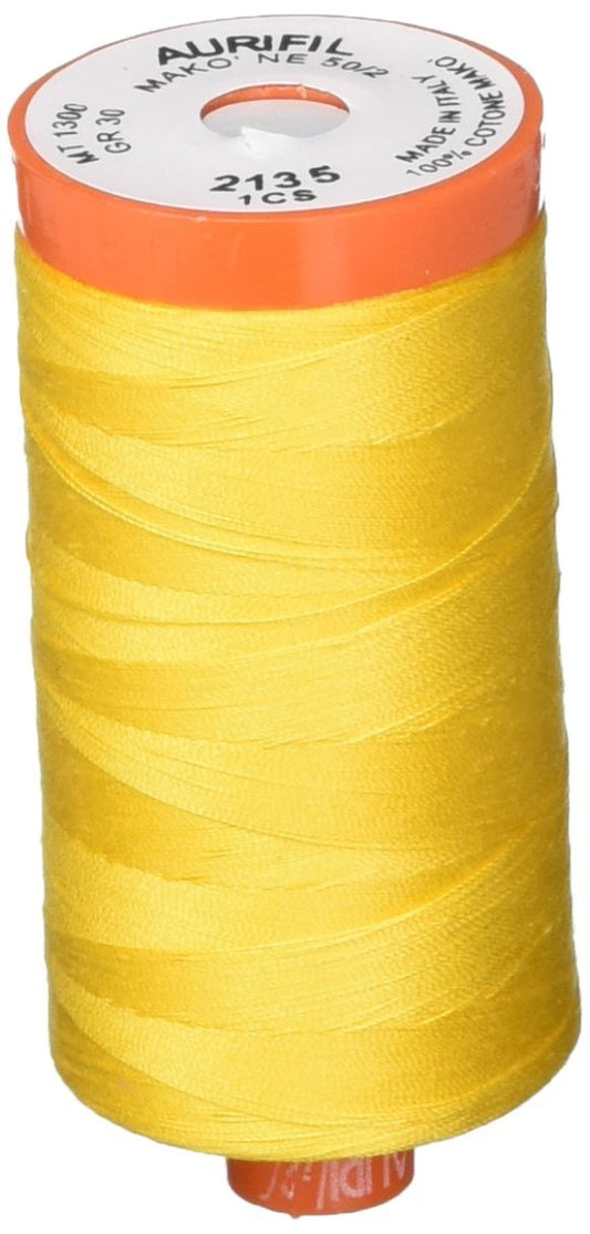 Aurifil Mako Cotton Thread Solid 50wt 1422yds Yellow