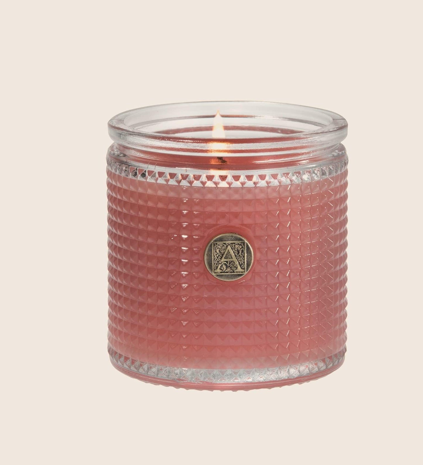 Pomelo Pomegranate Aromatique Textured Glass Scented Jar Candle