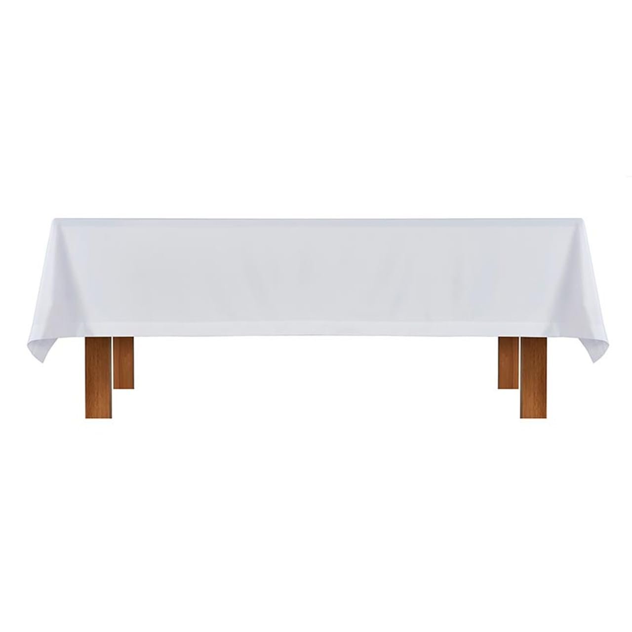 Trinity Church Supply White Plain Altar Frontal Church Communion Supplies Outdoor Indoor Party Table Cloth, 96 Inch x 52 Inch