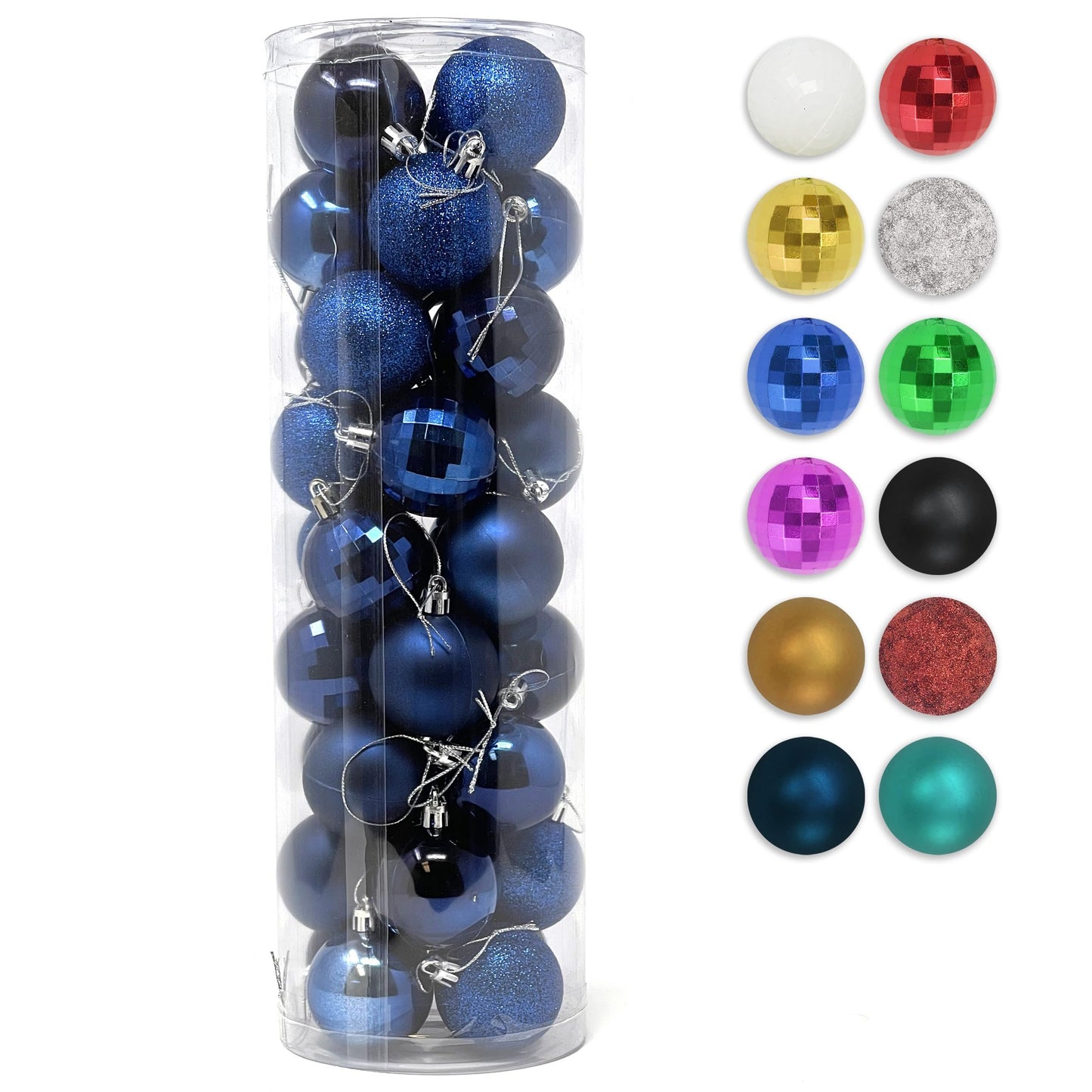 allgala 36 PK 2 Inch (5CM) Christmas Ornament Balls for Xmas Tree-4 Style-