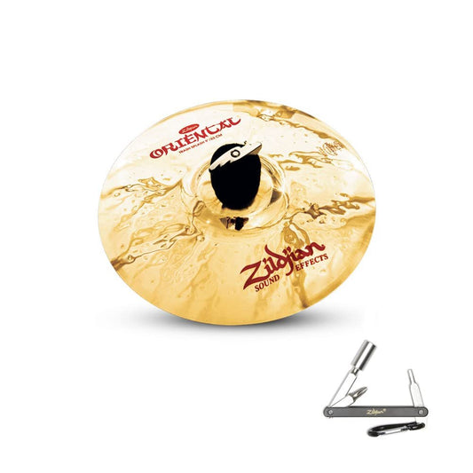 ZILDJIAN A0609 9" ORIENTAL TRASH SPLASH DRUMSET CYMBAL W/BRILLIANT FINISH With ZKEY