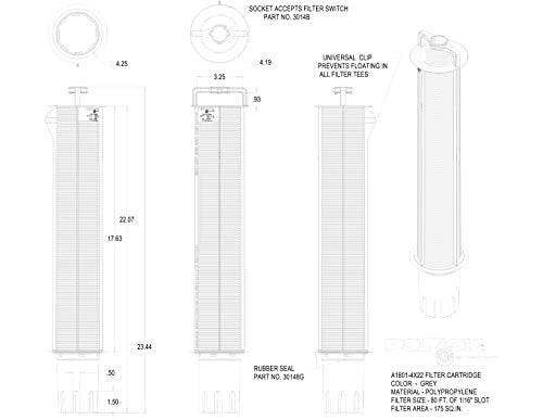 Zabel A1800 Effluent Filter Cartridge