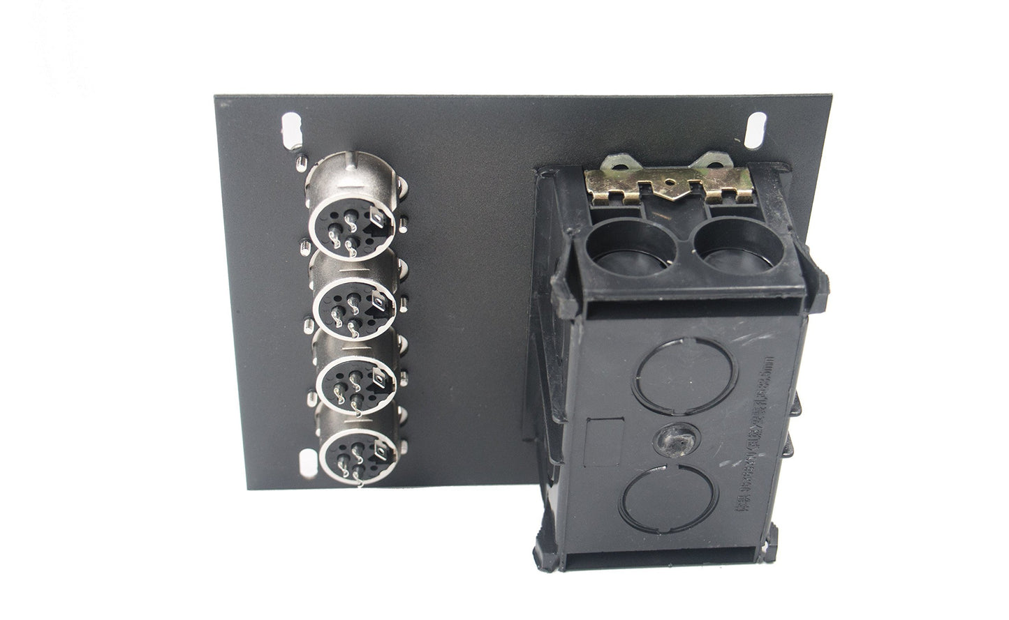 Elite Core FB4 Recessed Floor Box | 4 XLR, 1 Connections, 4-XLRF, Duplex AC