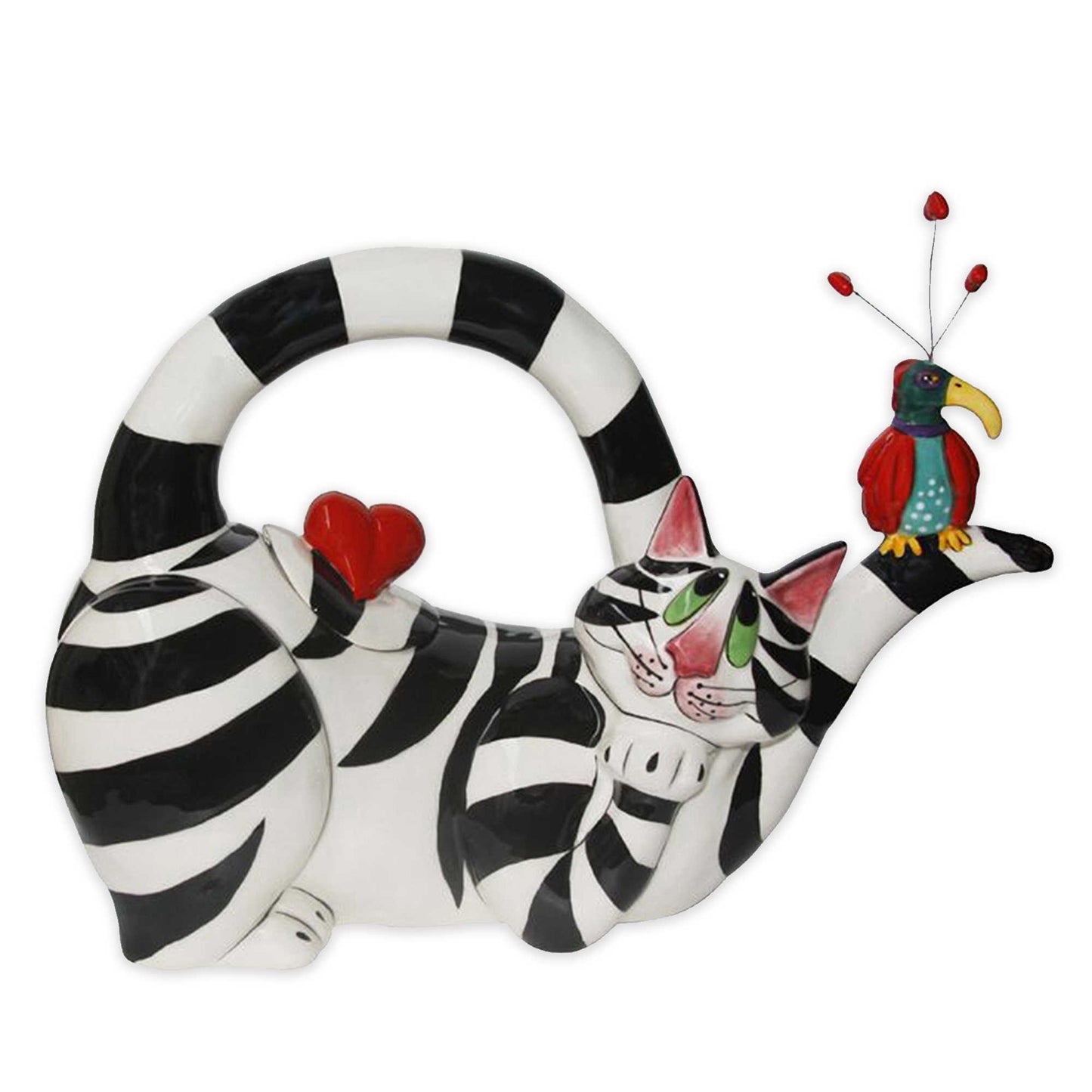 Blue Sky Clayworks Ceramic Figural Teapot Clancey Hearts