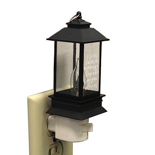 Roman Giftware Inc., Night Light Collection, 6.25" H Memorial Lantern Night,Religious, Inspirational, Durable (6x4x2)