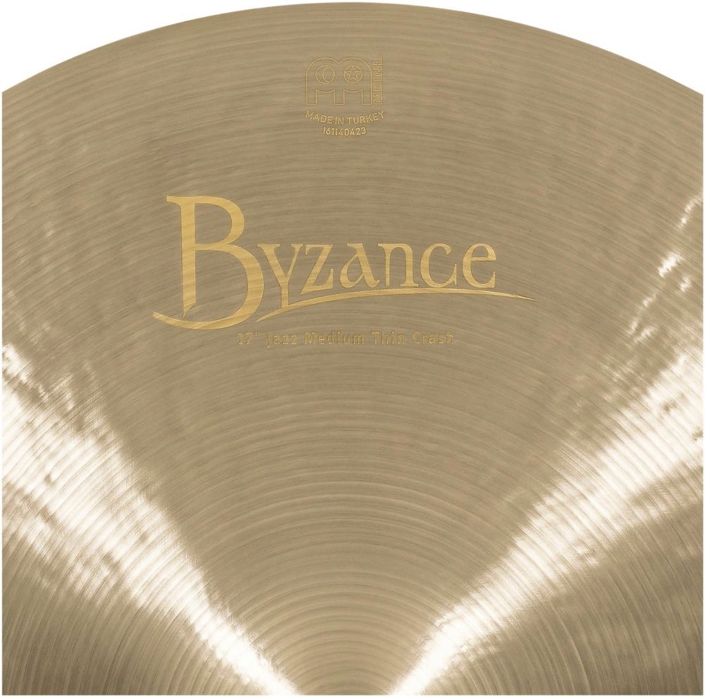 Meinl Cymbals Byzance 17" Jazz Medium Thin Crash — Made in Turkey — Hand Hammered B20 Bronze, 2-Year Warranty (B17JMTC)