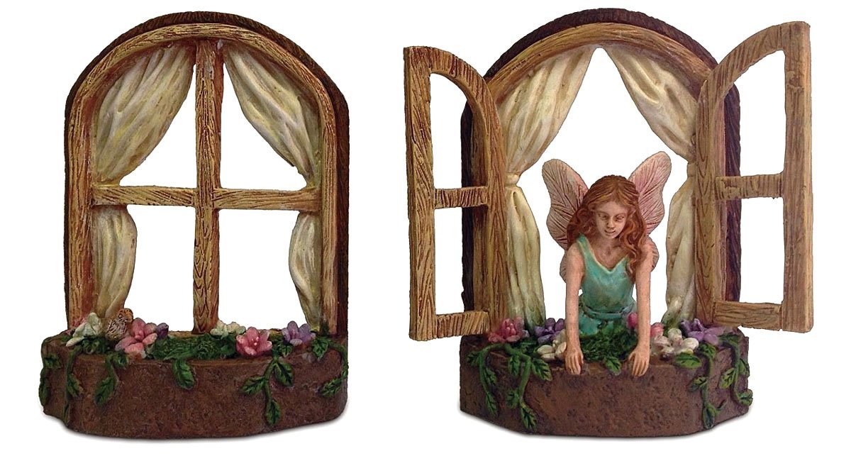 Marshall Fairy Windows - Miniature Fairy Garden Accessories - Set of 2