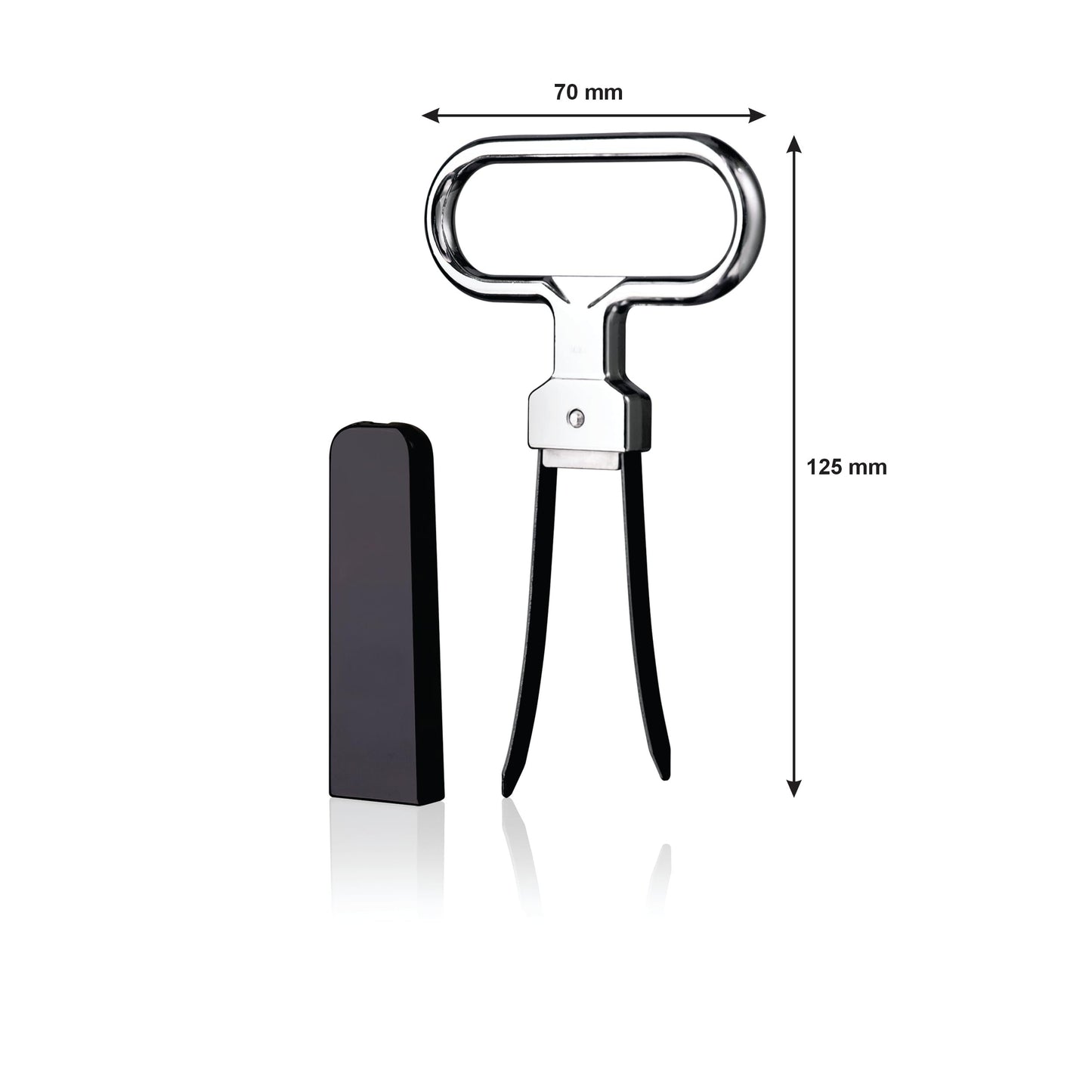 Vacu Vin Cork Puller, Silicone, Silver, 10.5x16x1.4 cm