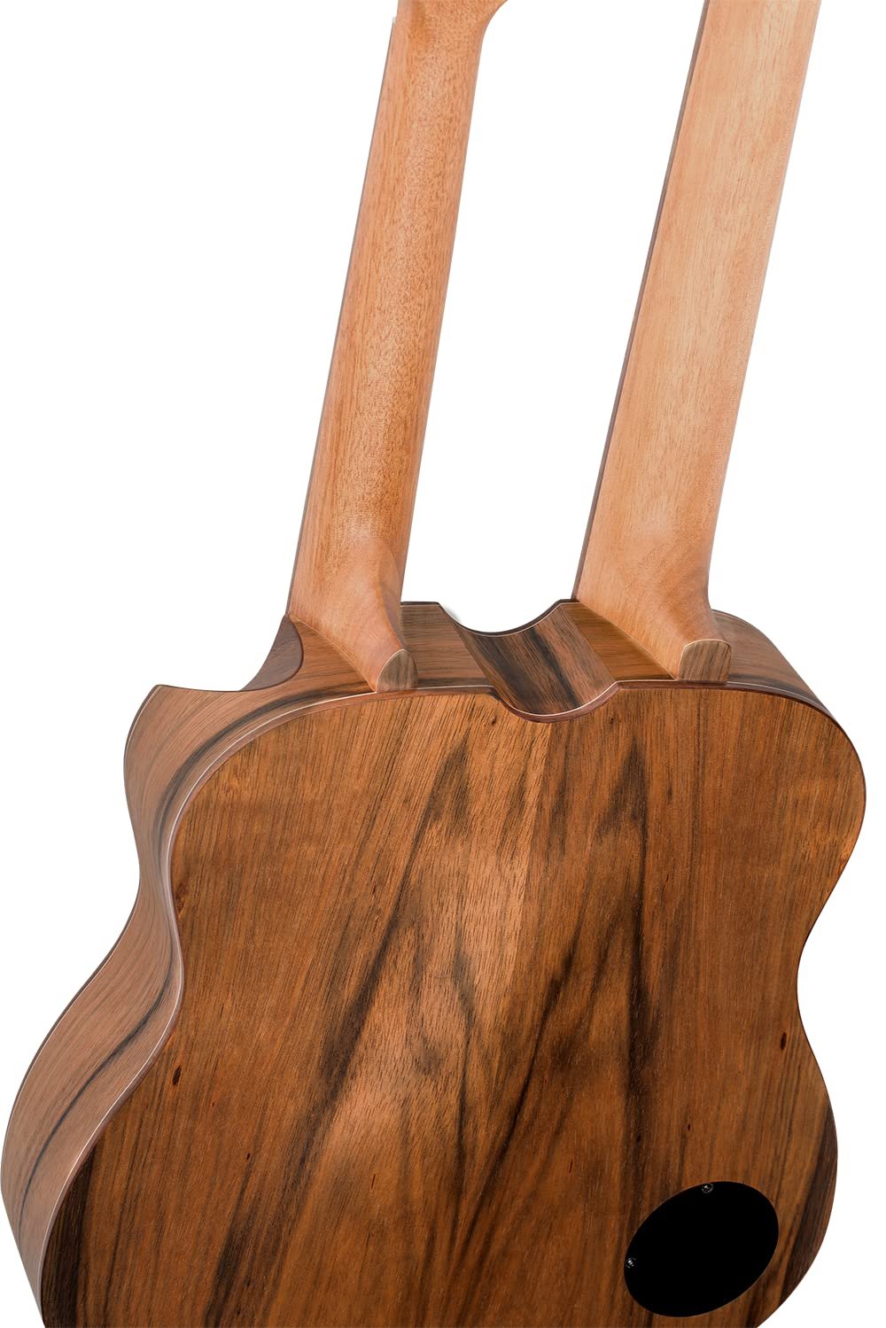 Ortega Guitars, 4-String Custom Built Series Double Neck Tenor Acoustic-Electric Ukulele & Uke-Bass w/Bag, Right (HYDRA-BSTE)