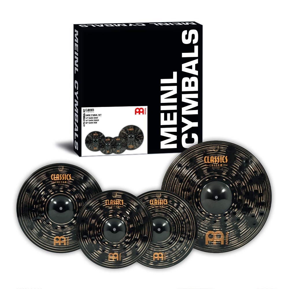Meinl Cymbals CCD141620 Classics Custom Dark Cymbal Box Set with 14" Hihat, 16" Crash, & 20" Ride