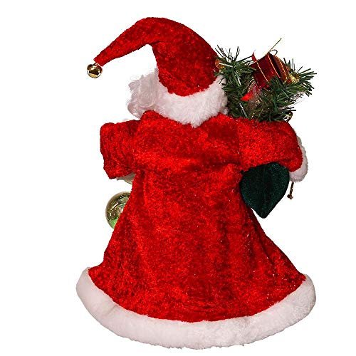 Kurt Adler 12-Inch CUL Fiber Optic LED Santa Treetop