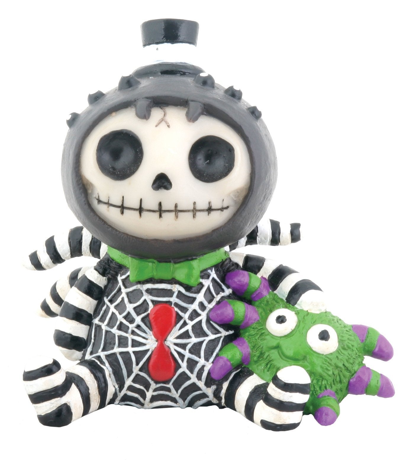 SUMMIT COLLECTION Furrybones Webster Signature Skeleton in Spider Costume with a Small Spider Friend