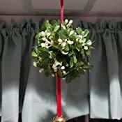 Kurt Adler Mistletoe Ball Christmas Ornament .Improved Version.