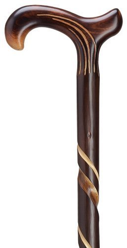 Unisex Derby Cane Natural Chestnut -Affordable Gift! Item #DHAR-9105500