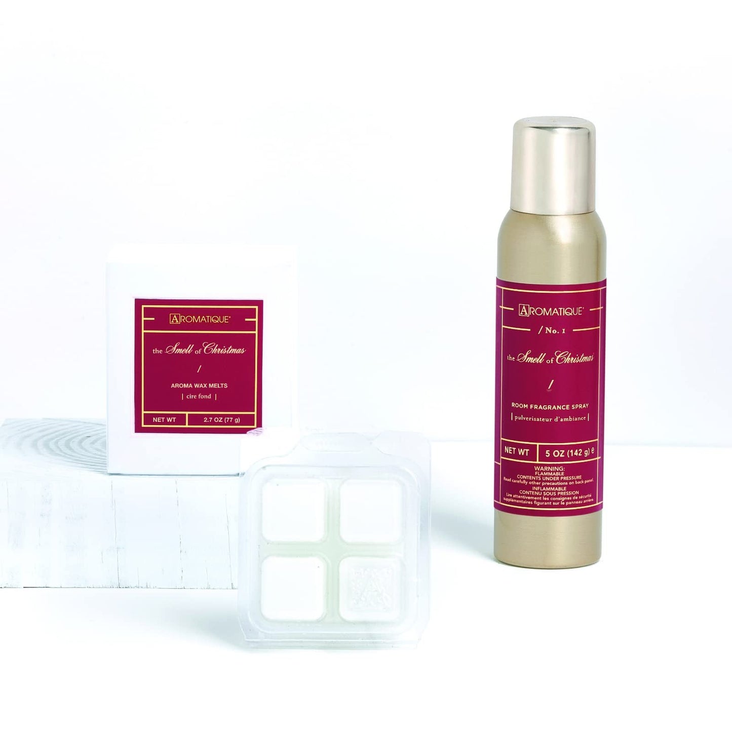 Aromatique The Smell of Christmas Aerosol Room Spray Set of 2 Home Fragrance, Long Lasting Room Air Freshener Home Spray Deodorizer Nonstop Freshness Xmas Gifts Notes of Clove, Cinnamon, Orange 5oz