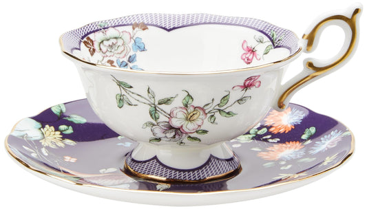 Wedgwood Wonderlust Midnight Crane Teacup & Saucer Set