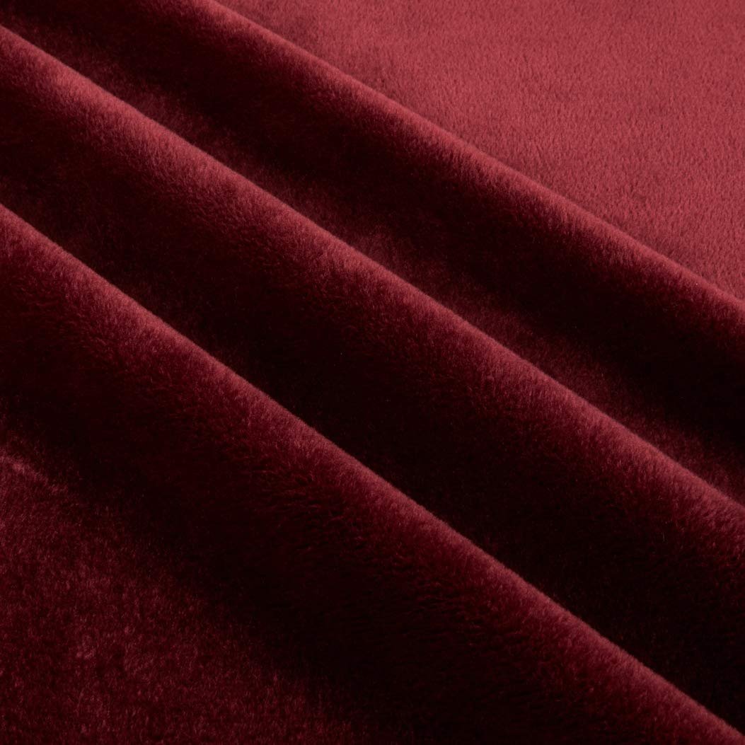 Shannon Minky Solid Cuddle 3 Extra Wide Merlot, Fabric by the Yard