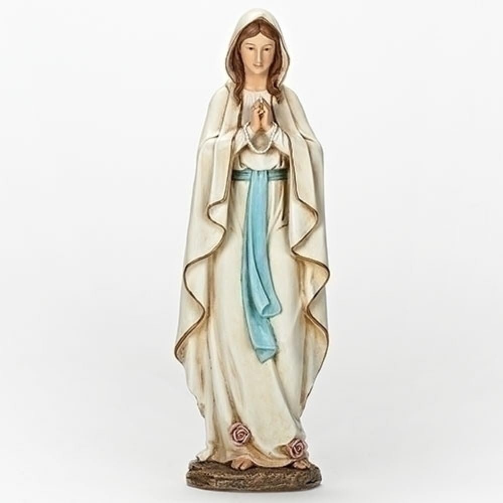 Roman Joseph's Studio Inc.. Our Lady of Lourdes Figure, for 14" Scale Renaissance Collection, 13.5" H, Resin and Stone, Religious Gift, Decoration, Collection, Durable, Long Lasting