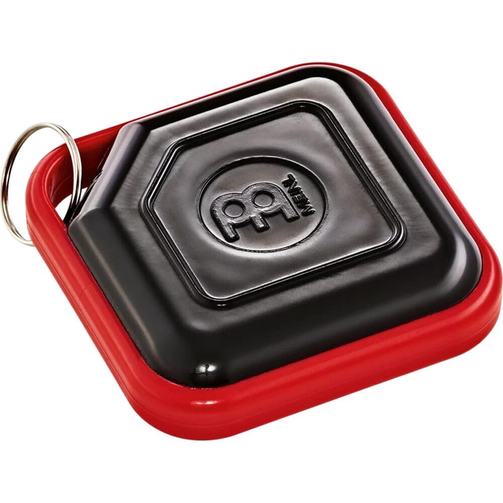 Meinl Percussion Key Ring Shaker with Strudy ABS Plastic, Black/Red-NOT Made in China-Perfect for Jam Sessions and Acoustic Shows, (KRS-BK)