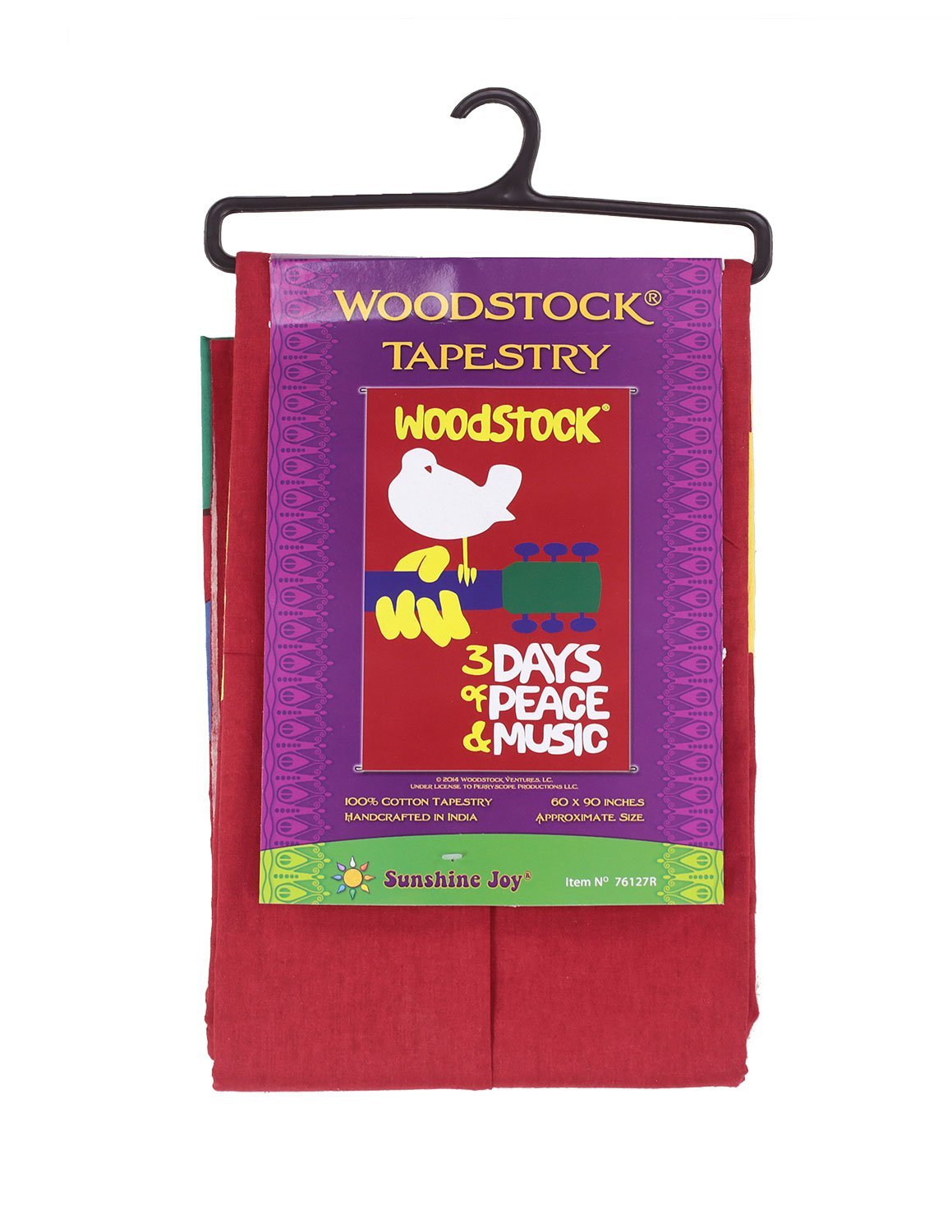 Sunshine Joy Woodstock Tapestry Red 60x90