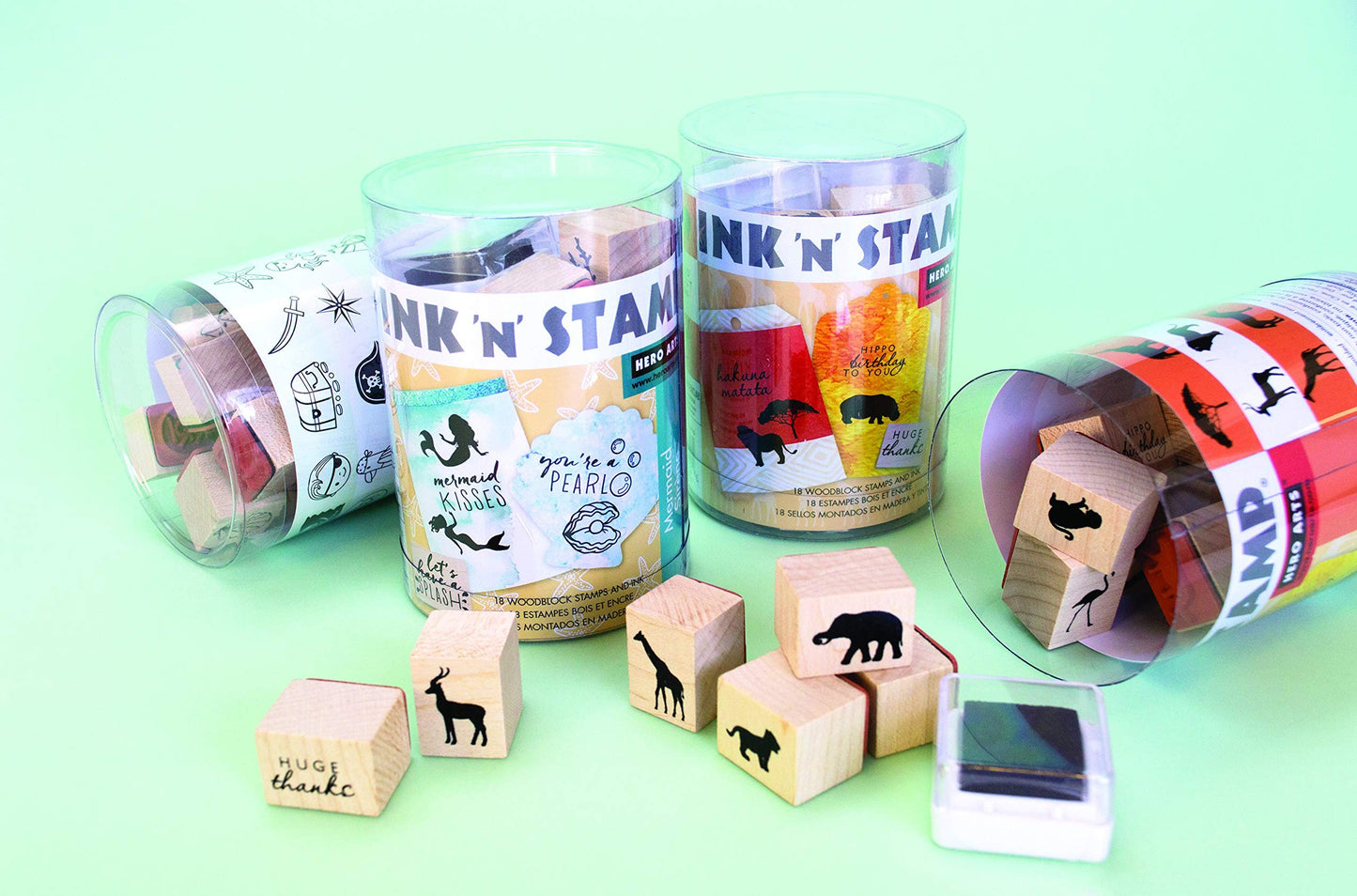 Animal Things Wood Stamps