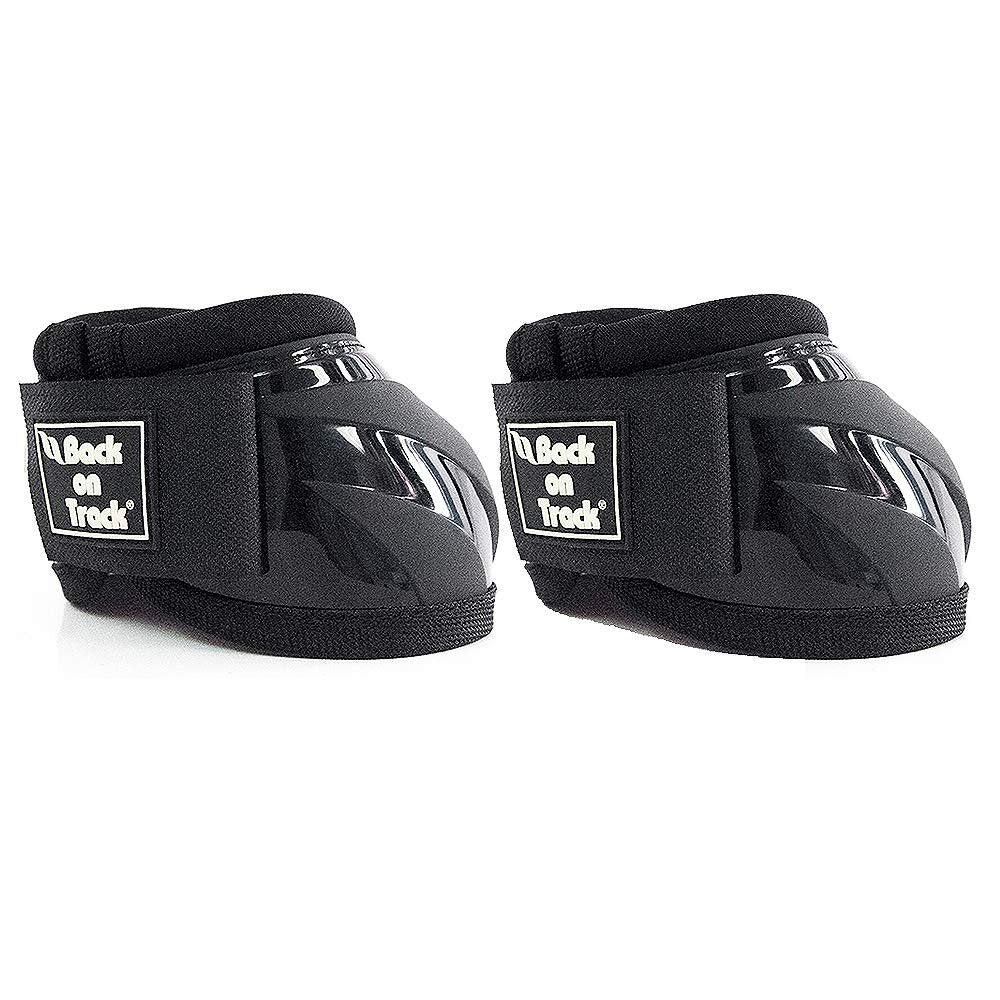 Back on Track Men's Performance Equine Durable Rubber Horse Protective Pair of Hoof Bell Boots with Loop Closure