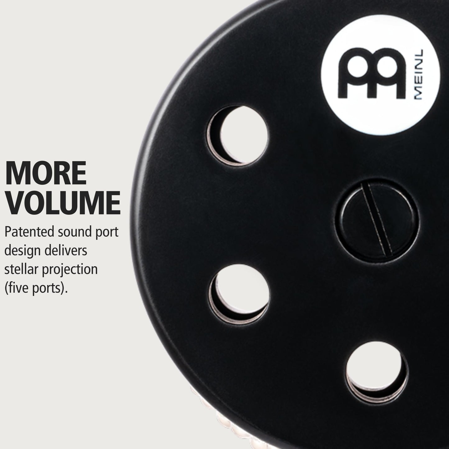 Meinl Percussion Turbo Cabasa Instrument with Sound Ports for Extra Projection and Stainless Steel Cylinder, Large, 2-Year Warranty, Black, (CA5BK-L)