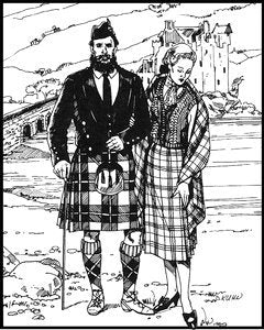 Folkwear 152 - Prince Charlie Jacket and Scottish Kilts Pattern for Men and Women