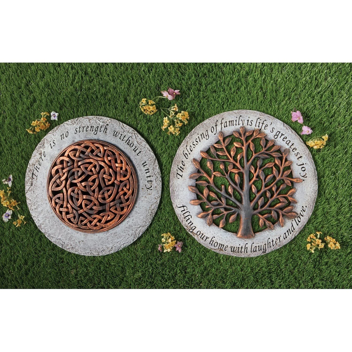 Roman Giftware Inc., Garden Collection, 12" D Celtic Round Stepping,Religious, Inspirational, Durable (12x1x12)