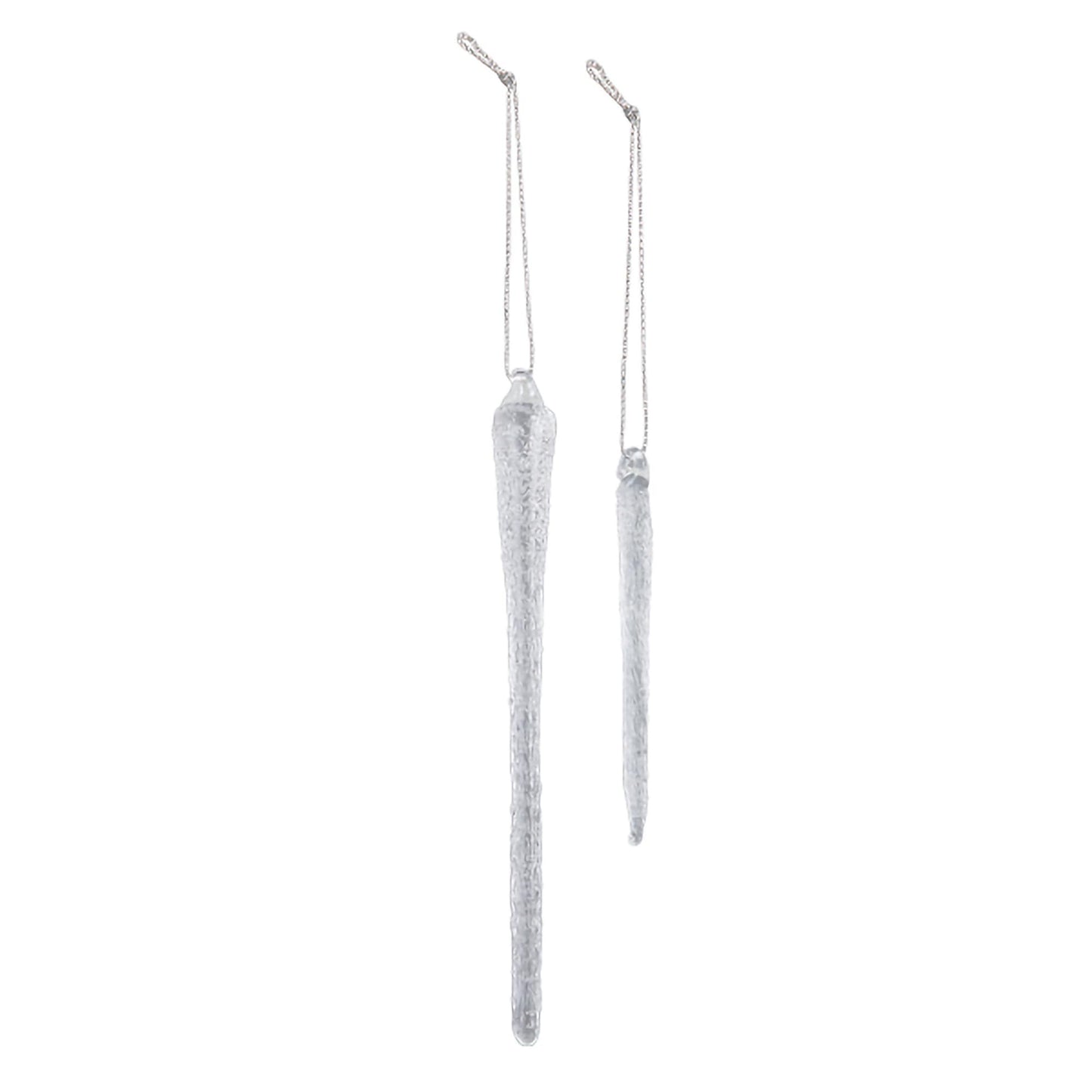 Old World Christmas Frosty Glass Icicles - Set of 24 Glass Hanging Ornaments